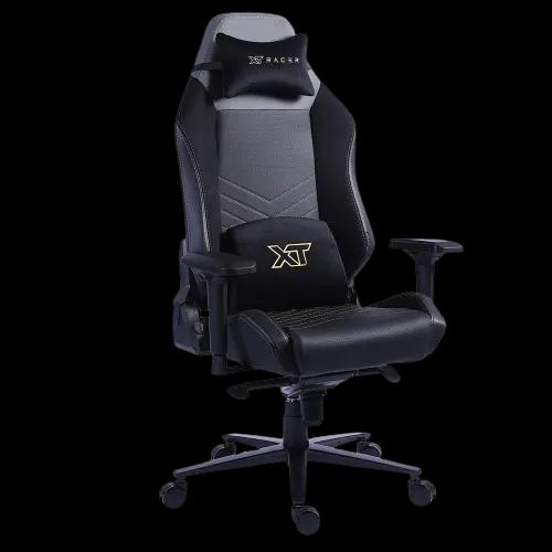 Cadeira Gamer XT Racer Draco, Até 120kg, Com Almofadas, Reclinável, Descanso de Braço 4D, Preto e Dourado - XTR-062
