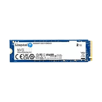 SSD Kingston NV3, 2TB, M.2 2280, NVMe, Leitura: 6000 MB/s e Gravação: 5000 MB/s - SNV3S/2000G