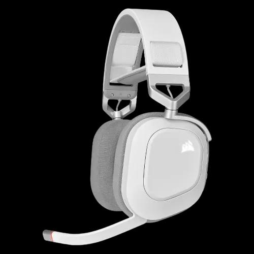 Headset Gamer Sem Fio Corsair HS80 RGB, Dolby Atmos, Drivers 50mm, Wireless, Branco