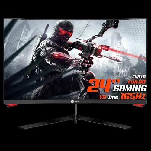 Monitor Gamer Ninja Sharingan, 24 Pol, Curvo, Full HD, 1ms, 165Hz VA