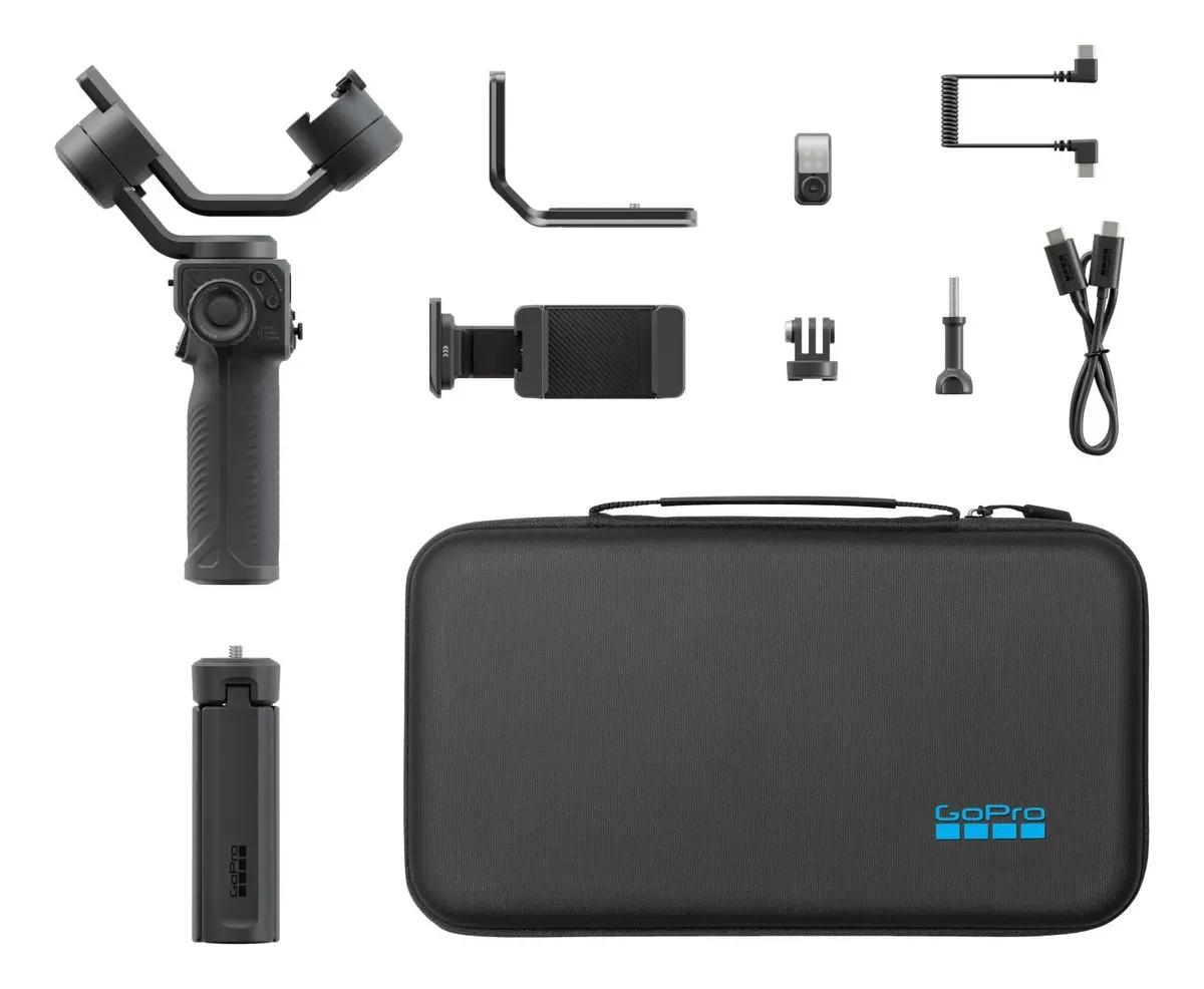 Estabilizador Gimbal GoPro Fluid Pro Ai para Smartphones, Câmeras, LED e Case inclusa