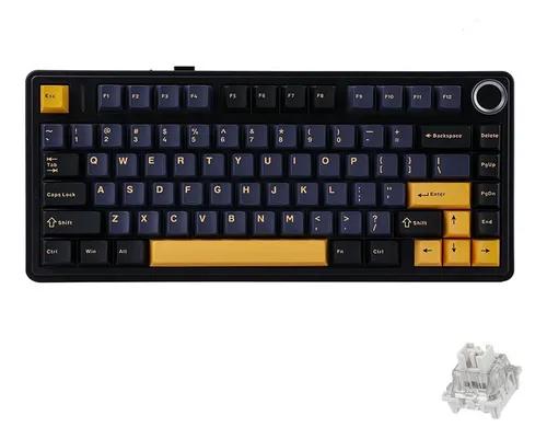 Teclado Mecânico Sem Fio EPOMAKER x AULA F75 Preto