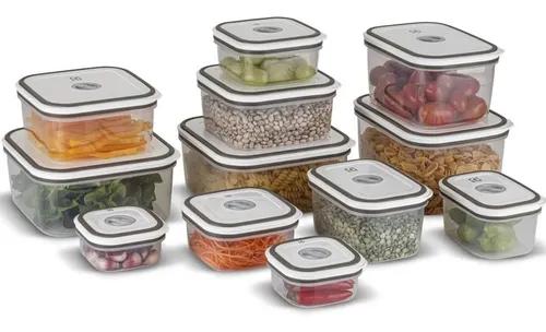 (Off-Topic) Kit Potes Herméticos Plásticos Cinza 12 Unidades Electrolux