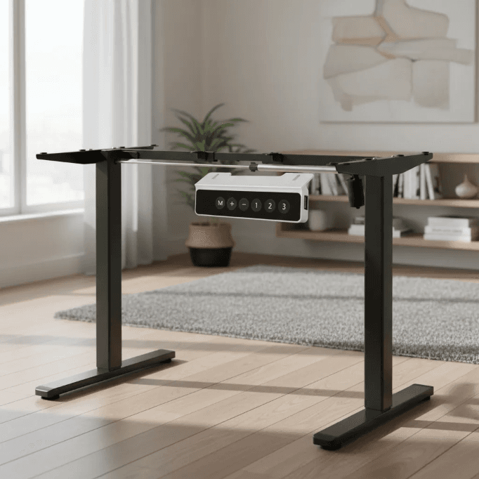 Mesa Com Regulagem de Altura Elétrica, Preto