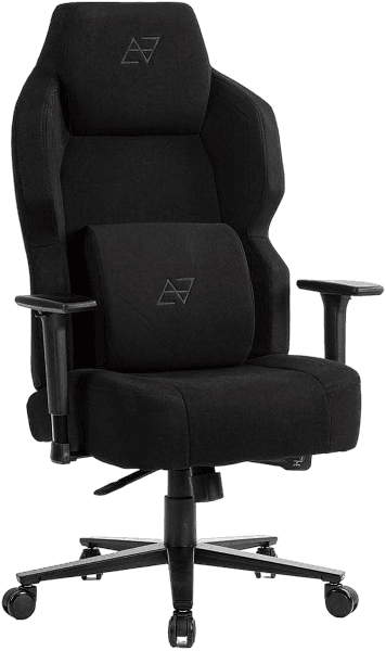 Cadeira Gamer Elements Magna, Até 130kg, Com Almofada, Descanso de Braço 4D, Cilindro de Gás Classe 4, Tecido Linho, Preto