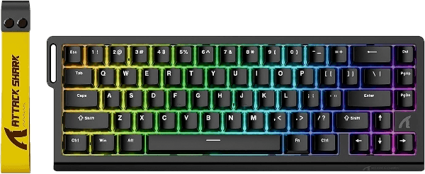 Teclado Magnético Com Fio Attack Shark X68 HE, Preto