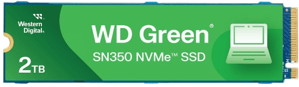 SSD WD Green SN350 2TB NVMe M.2 2280 Leitura: 3200MB Gravação: 2500MB/s