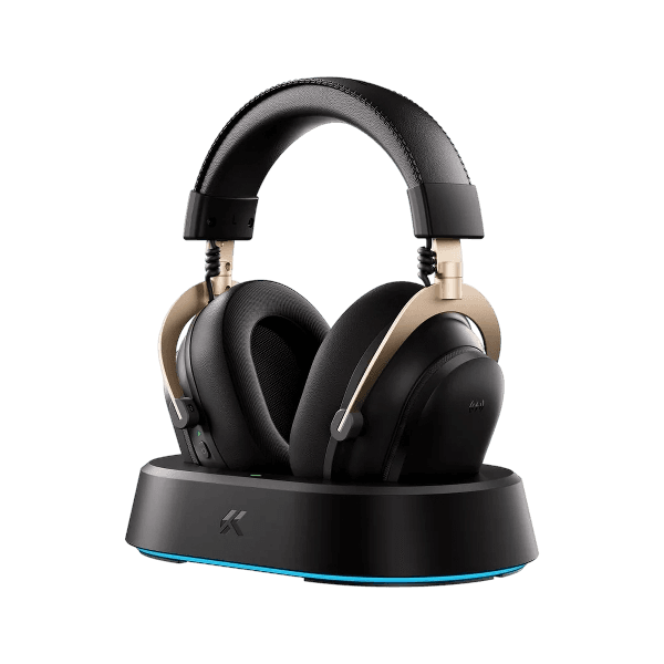 Headset Sem Fio MCHOSE V9 Turbo+, Preto e Dourado