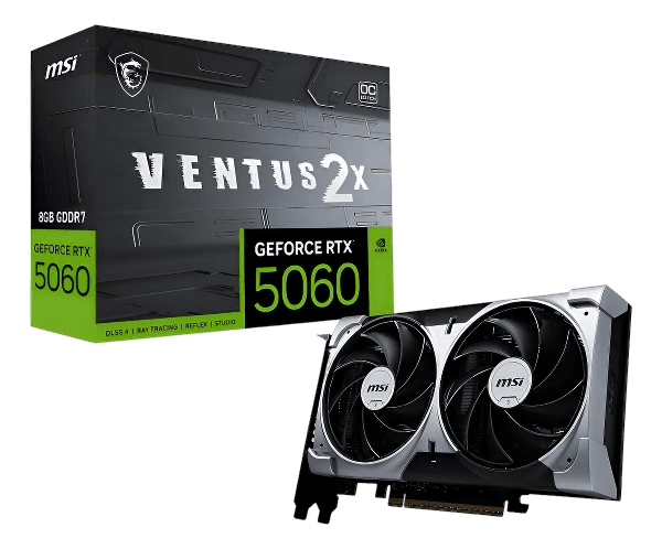 Placa De Vídeo Nvidia Geforce Msi Rtx 5060 Ventus 2x Oc 8gb