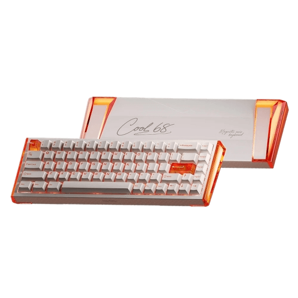 Teclado Magnético Com Fio DAREU COOL68, Blazing Orange