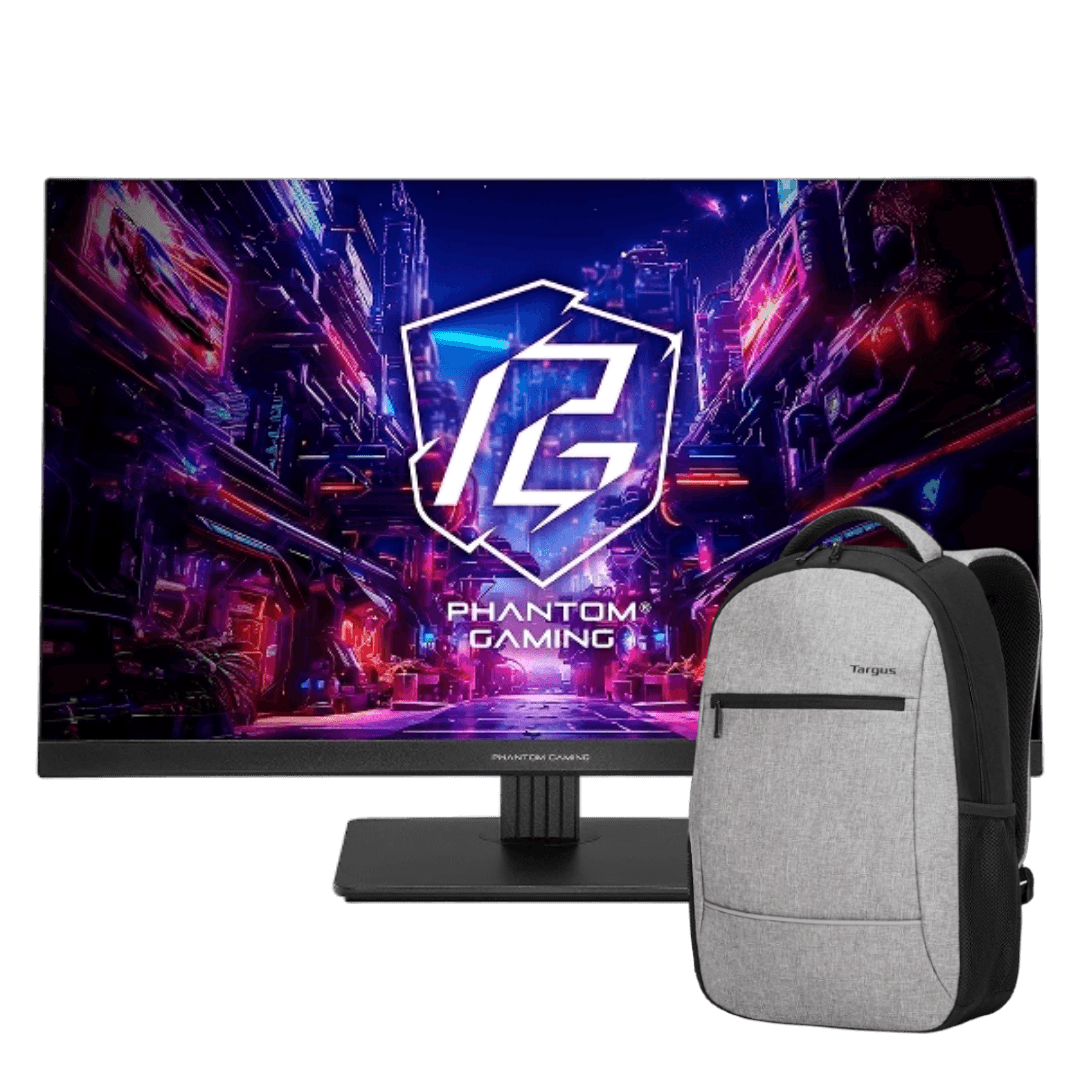 Monitor ASRock Phantom PG27FFT1B 27" IPS FHD 180Hz + Mochila Targus Urbanite Plus