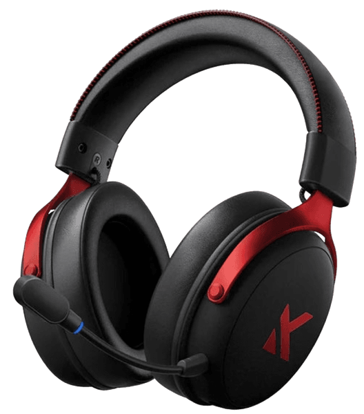 Headset Sem Fio MCHOSE V9 Pro, Preto e Vermelho