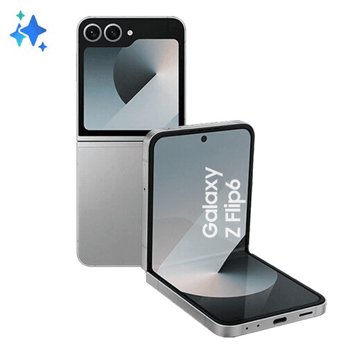 Smartphone Samsung Galaxy Z Flip6 5G 256GB Cinza 12GB RAM Tela 6,7" 3,4" Câm. Traseira 50 MP+12 MP Frontal 10 MP AI