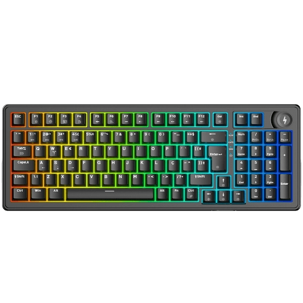 Teclado Mecânico Sem Fio SuperFrame Phantom, Preto