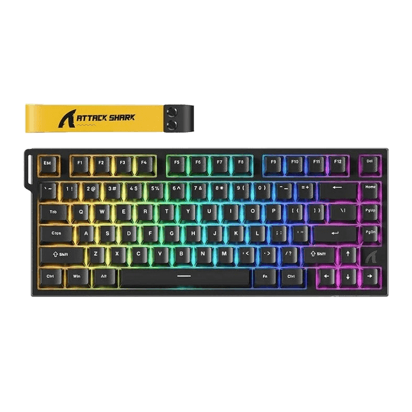 Teclado Magnético Com Fio Attack Shark R82 HE, Preto