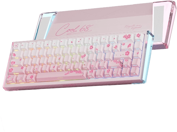 Teclado Magnético Com Fio DAREU COOL68, Cherry Blossom