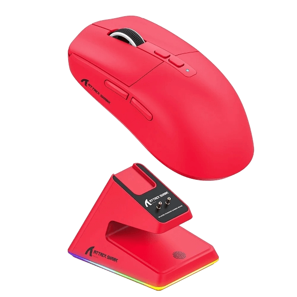 Mouse Sem Fio Attack Shark X6 - Vermelho