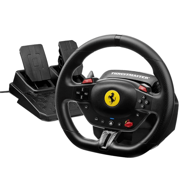 Kit Volante e Pedal T98 Ferrari para PS4, PS5 e PC - Thrustmaster