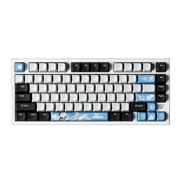 Teclado Mecânico Sem Fio, ATK V75X/K Limited Edition, Anya, Arctic Fox