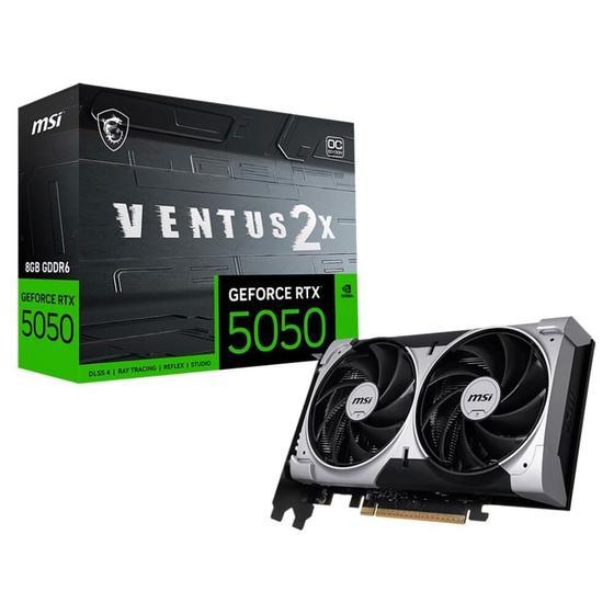 Placa de Vídeo MSI GeForce RTX 5050 8G VENTUS 2X OC NVIDIA GeForce, 8GB