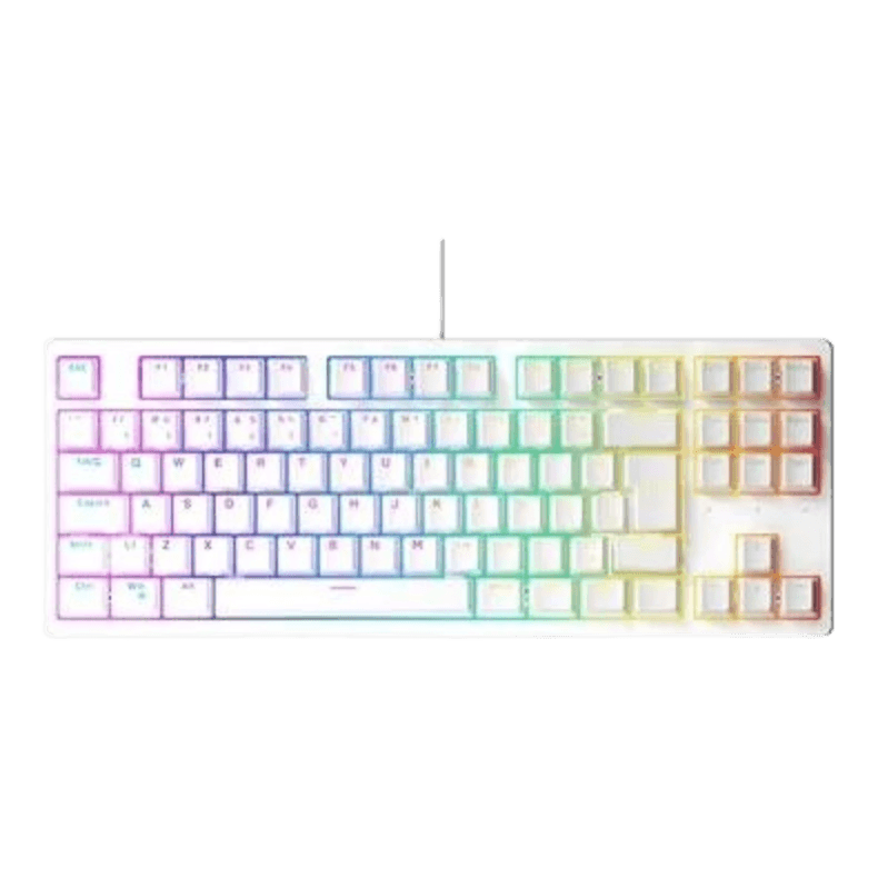 Teclado Mecânico Com Fio Husky Sled, TKL, Branco, ABNT2, RGB, Switch Gateron G Pro Red - HTG500BRVR