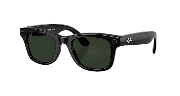 Ray-Ban Meta Wayfarer - Gen 2, Brilhante Preto, Transparente Verde Grafite Transitions