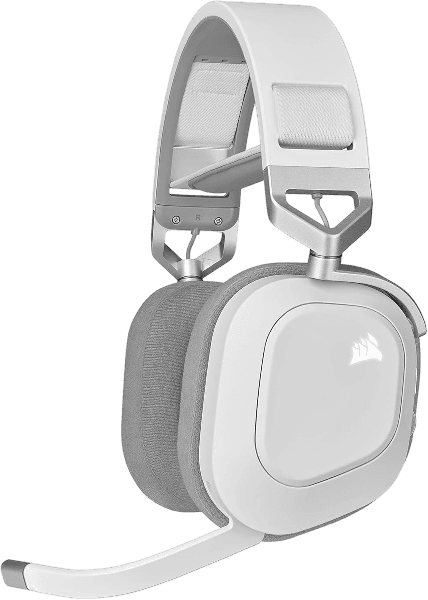 Headset Gamer Sem Fio Corsair HS80 RGB, Dolby Atmos, Drivers 50mm, Wireless, Branco