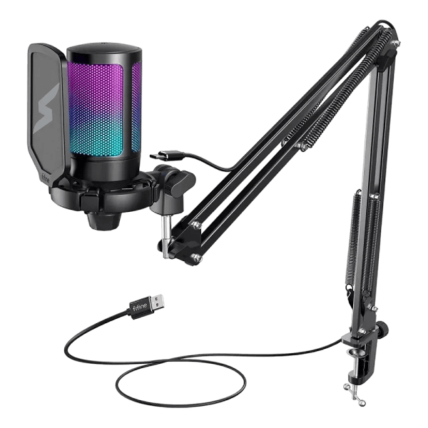 Microfone Condensador Fifine SuperFrame Edition SFM1 Com Braço Articulado