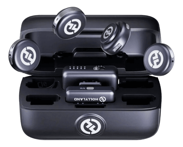 Microfone de Lapela Sem Fio Hollyland Lark M3 Combo 4TX-2RX, Preto