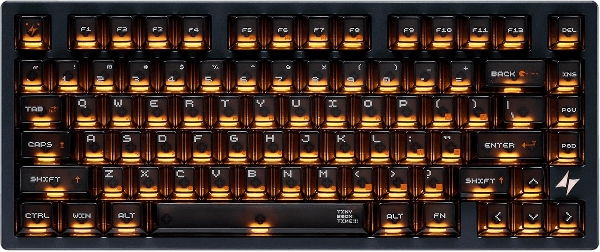 Teclado Magnético Com Fio ATK RS7 Turbo, Primordial, Preto