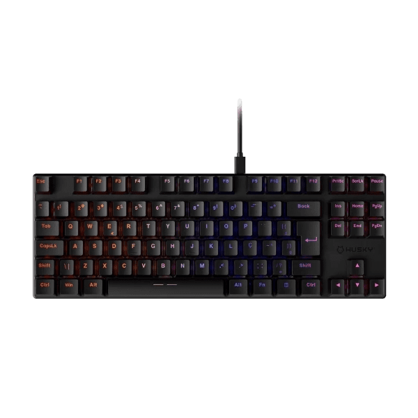 Teclado Com Fio Husky Harbor, Switch Gateron EF Brown, Preto