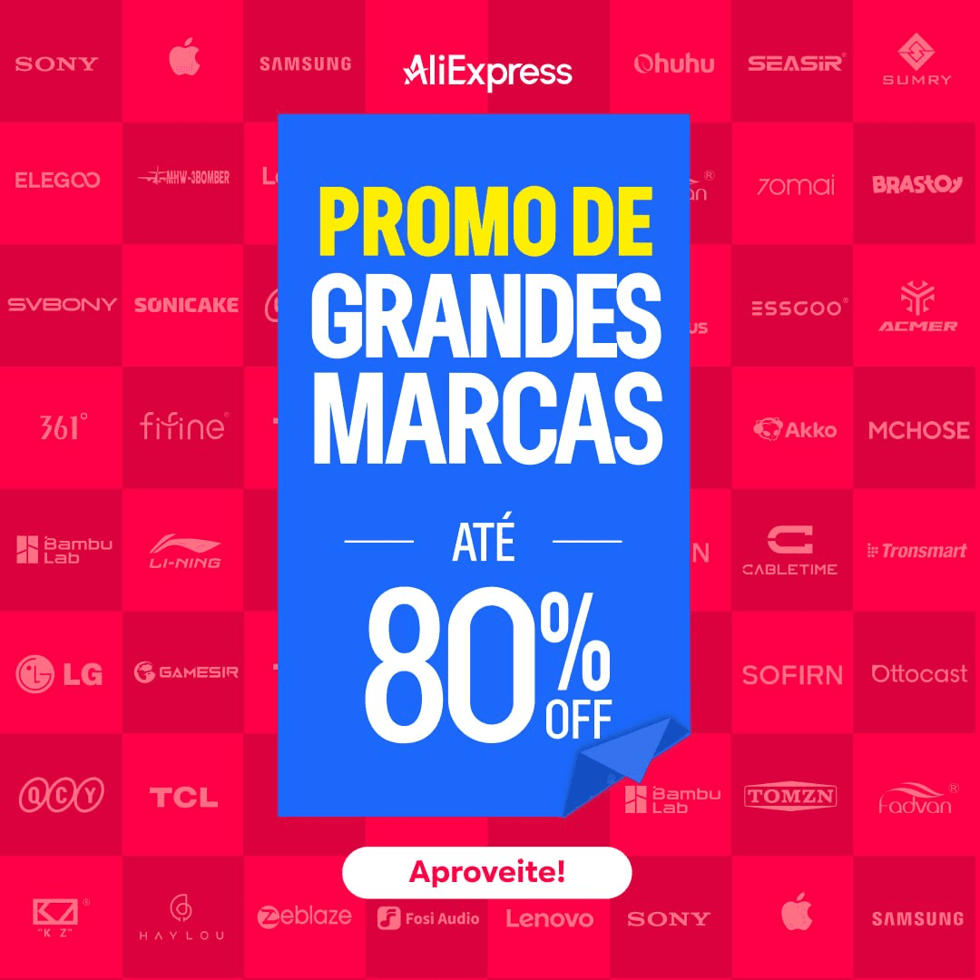 Evento Aliexpress Promo de Grandes Marcas - Cupons de Desconto