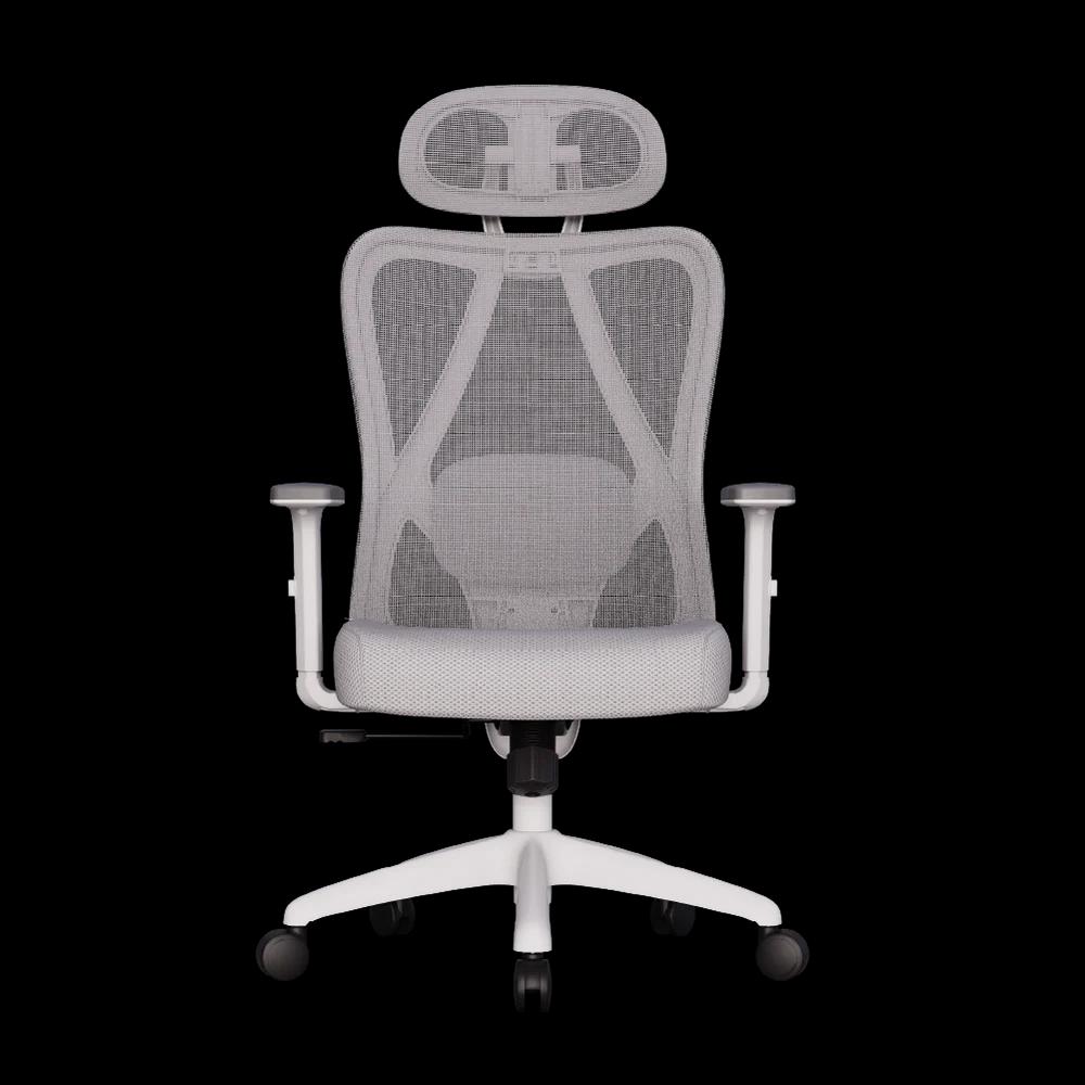 Cadeira Ergonômica Elements Samaia, Branco e Cinza