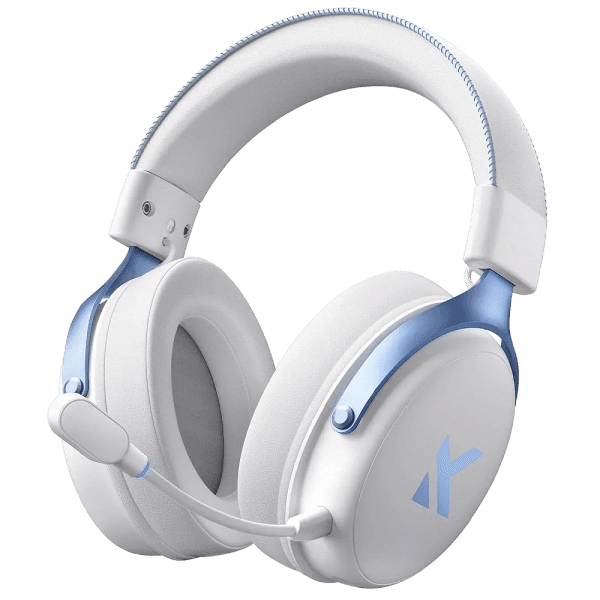 Headset Sem Fio MCHOSE V9 Pro, Branco e Azul