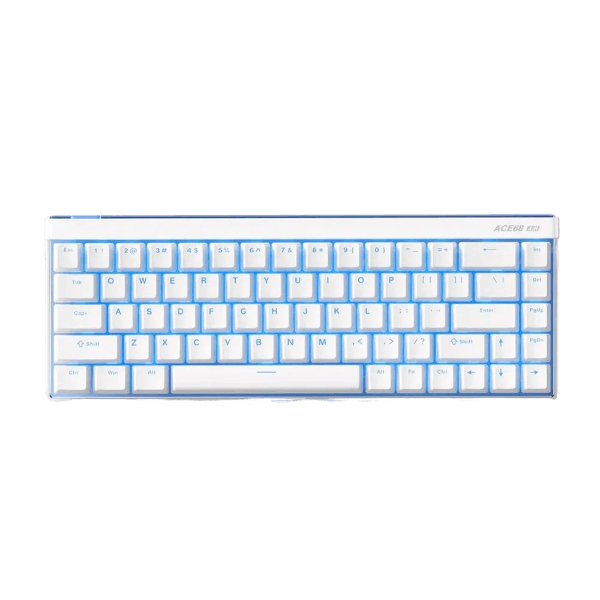 Teclado Magnético Com Fio MCHOSE Ace 68 Air, Snow White