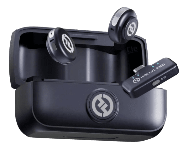 Microfone de Lapela Sem Fio Hollyland Lark M3 Combo 2TX-1RX, Preto