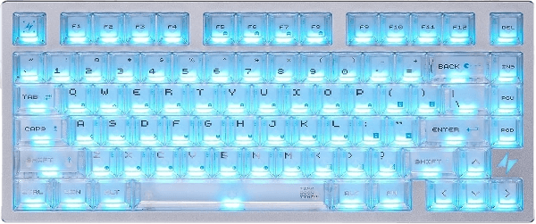Teclado Magnético Com Fio ATK RS7 Turbo, Primordial, Branco