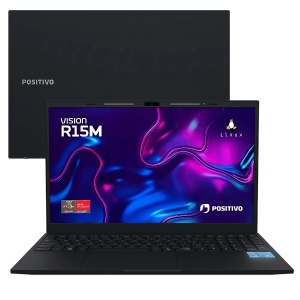 Notebook Positivo Vision R15M AMD Ryzen 5-5625U 8GB RAM 256GB SSD Linux