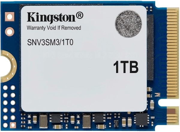 SSD Kingston NV3, 1TB, M.2 2230, NVMe PCIe 4.0, Leitura 6.000 MB/s, Gravação 5.000 MB/s - SNV3SM3/1T0
