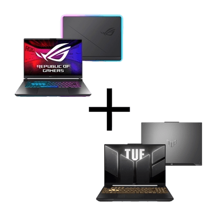 Notebook Gamer ASUS ROG Strix G16 i9 14900HX RTX 5060 + Notebook ASUS TUF Gaming F16 Core 5 210H RTX 4050