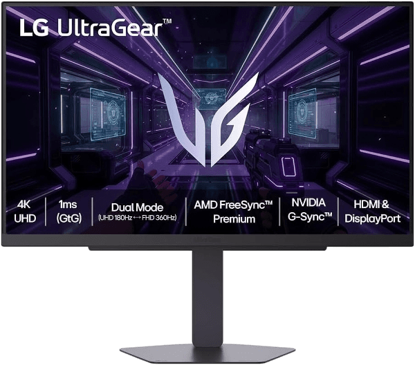Monitor LG UltraGear G8 27G810A-B 27" IPS Dual Mode 4K 180Hz / FHD 360Hz