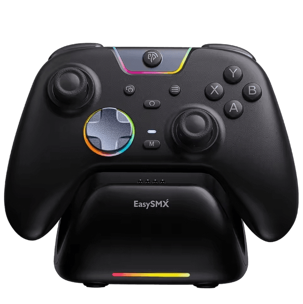 Controle Sem Fio EasySMX X05 Pro, Com Base, Preto