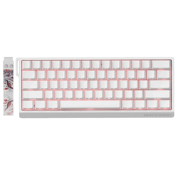 Teclado Magnético Com Fio Madlions MAD60HE, Branco