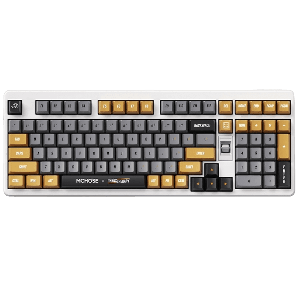 Teclado Mecânico Sem Fio MCHOSE X Unbox Therapy UT98, Retro Therapy