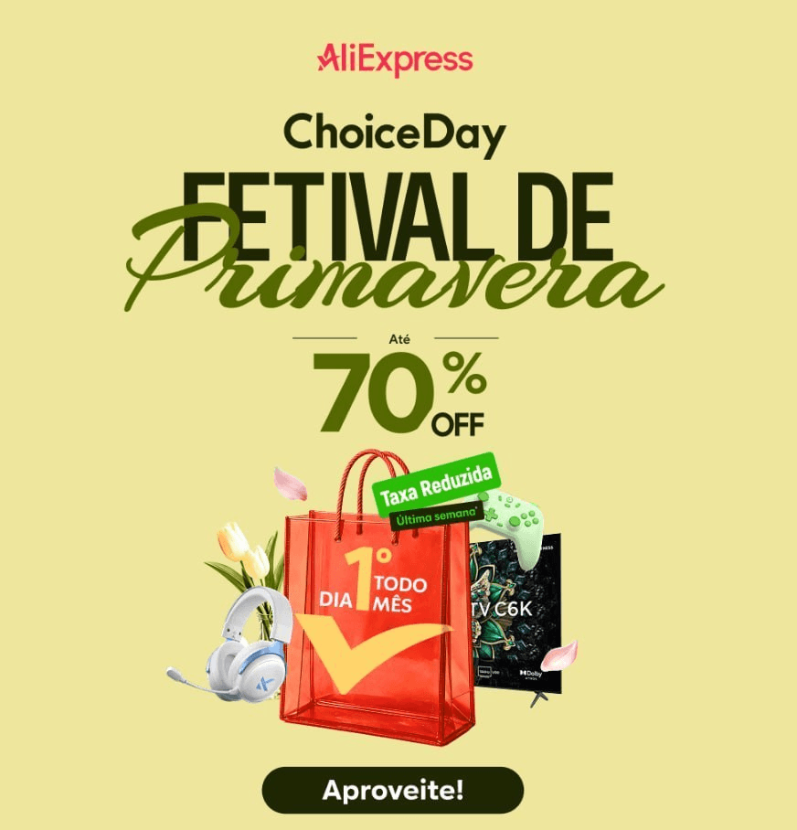 Evento Aliexpress Choice Day - Cupons de Desconto