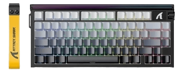 Teclado Magnético Com Fio Attack Shark R85 HE, Cinza