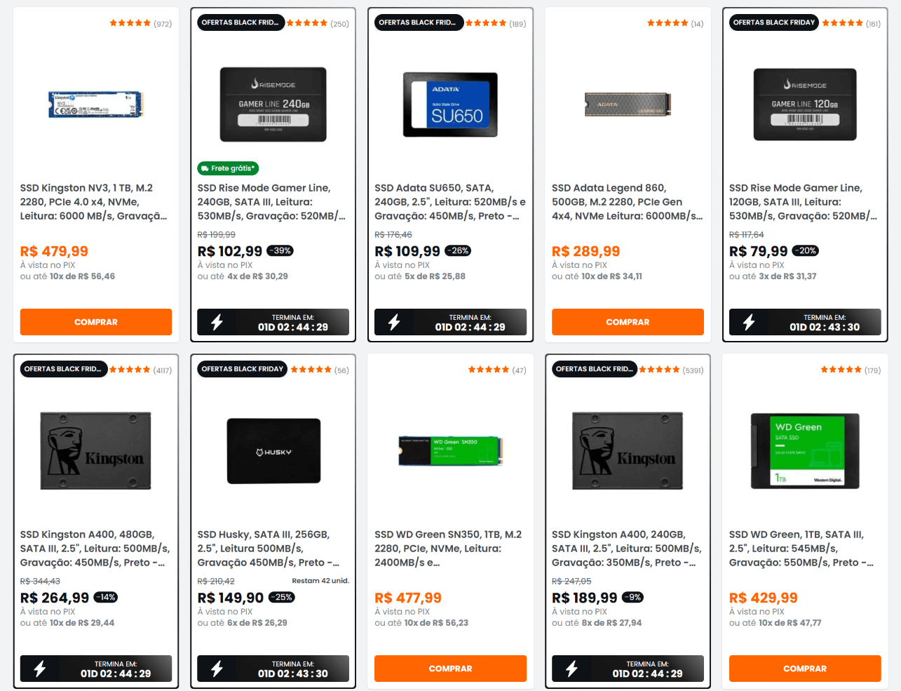 Cupom KaBuM! 15% OFF em SSD