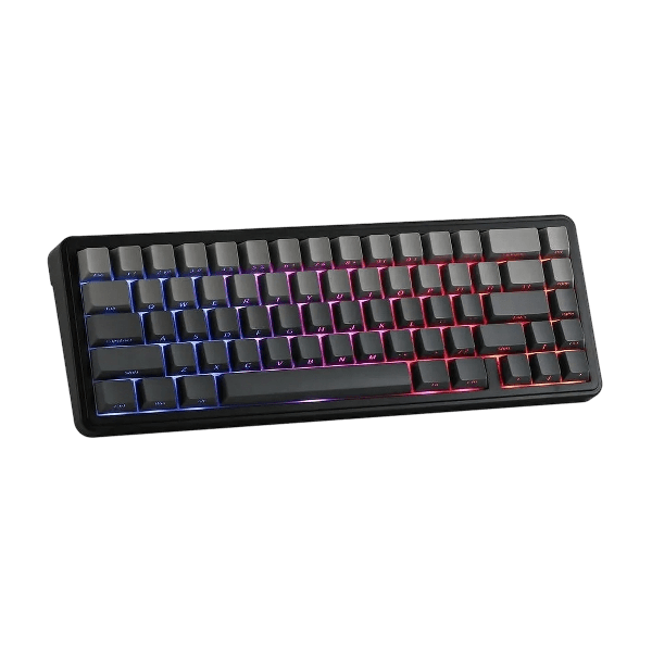 Teclado Mecânico Sem Fio AULA F65, Preto