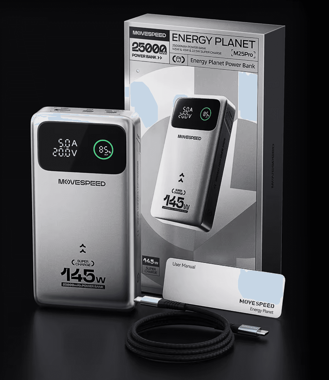 Powerbank Movespeed M25 Pro 140W 25000mAh