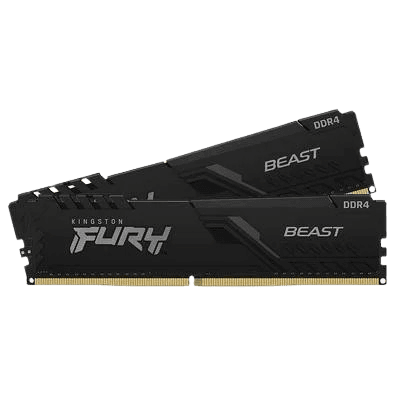 Memória RAM para Desktop Kingston Fury Beast, 16GB (2x8GB), 3200MHz, DDR4, CL16, Preto - KF432C16BBK2/16